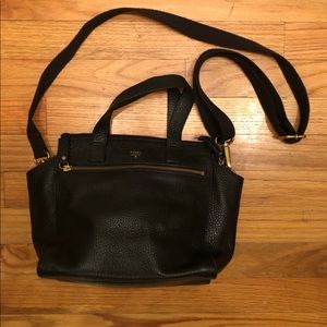 Black pebble leather Fossil purse